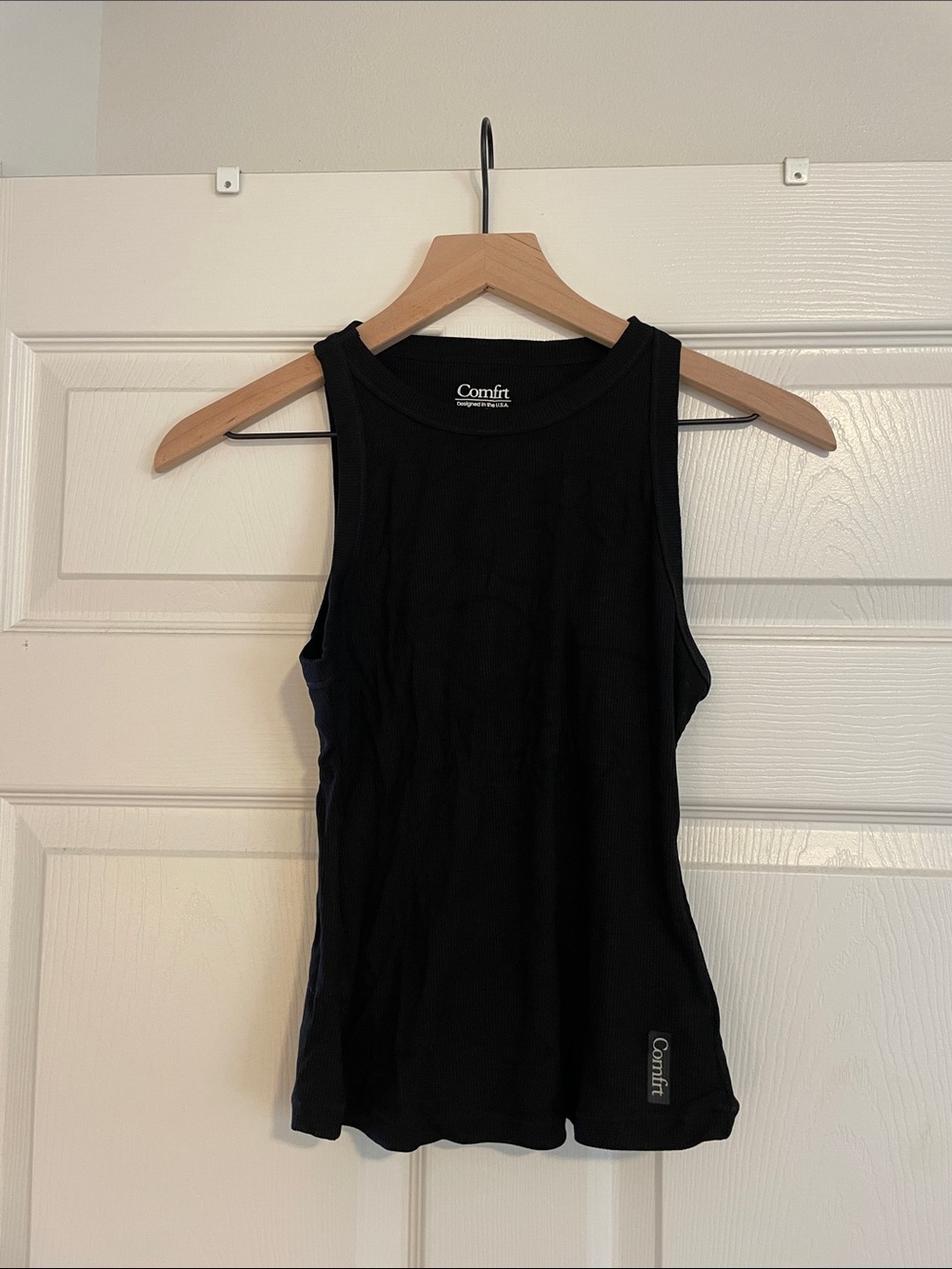 Comfort Colors Women's Black Ribbed Tank